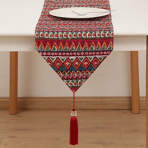 빈테리어 인테리어 포인트 태슬 테이블러너, 10, 30 x 180 cm