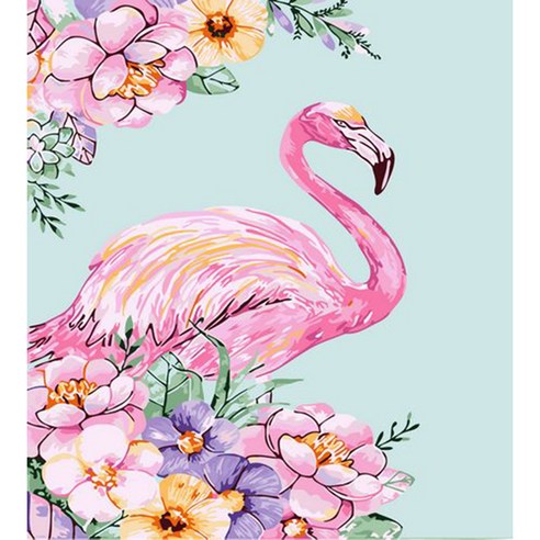 아이엠미니 DIY 별빛 명화그리기 + 광섬유 무드등 세트 30 x 40 cm, 플라밍고