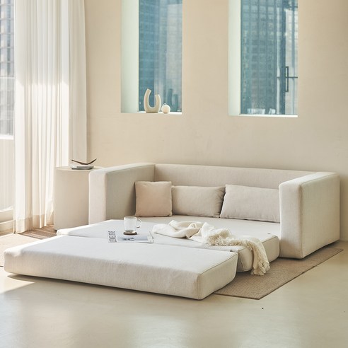좁은 공간, 넓은 행복! 레이디가구 모우 패브릭 소파베드로 완성하는 나만의 아늑한 공간