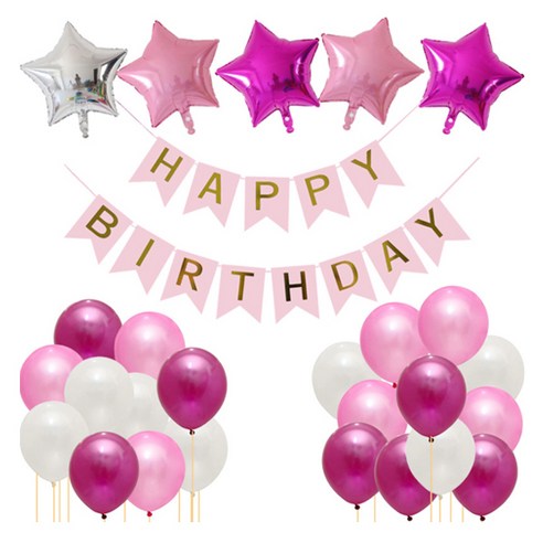마켓피오 별풍선 생일파티세트, 타입1, 1세트