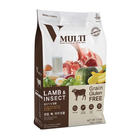 서울퍼피 3개월 이상 V멀티 양고기 인섹트 강아지 건식사료, 양, 1.2kg