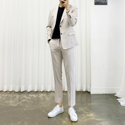 [웨딩나우ㅣ강추] 아도르클래식 남성용 시크 반밴딩 프리미엄 정장 수트 세트 [WeddingNOWㅣ인기상품]
