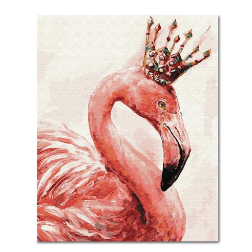 아디코 DIY 페인팅 일러스트 명화그리기 40 x 50 cm, 여왕 플라밍고(PEE32), 1개