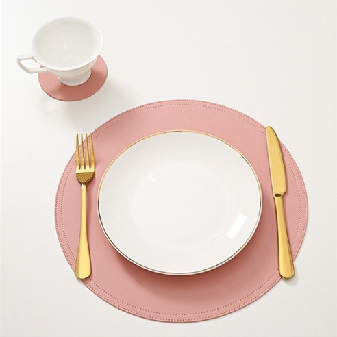 귀여운 원형 테이블 매트 2p, TYPE 06, 33cm
