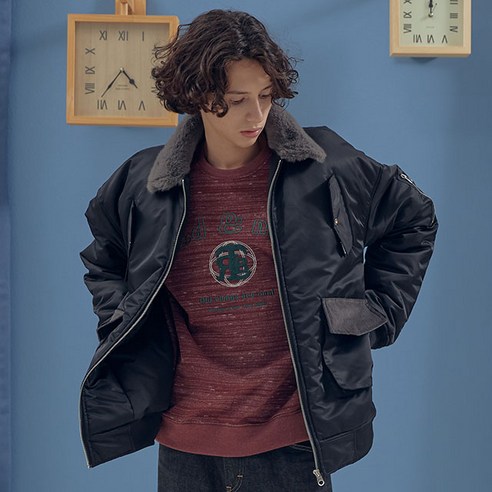 리베르텡 소프트 코듀로이 믹스 항공점퍼