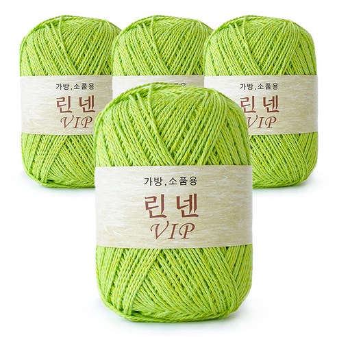 쎄비 린넨 VIP 뜨개실 4p, 43 네온 연두, 95m