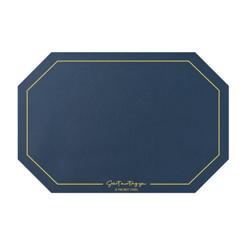 스타 골드 라인 팔각 도형 식탁 매트, TYPE 03, 30 x 45 cm