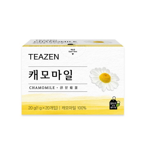 티젠 캐모마일, 1g, 20개입, 1개 차티백