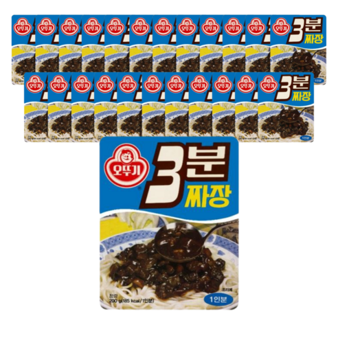 오뚜기3분 레트로 짜장, 24개, 200g