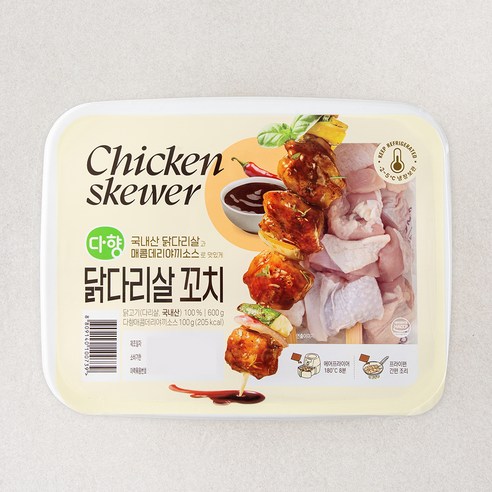 다향 닭다리살 꼬치 600g + 매콤데리야끼소스 100g 세트, 1세트
