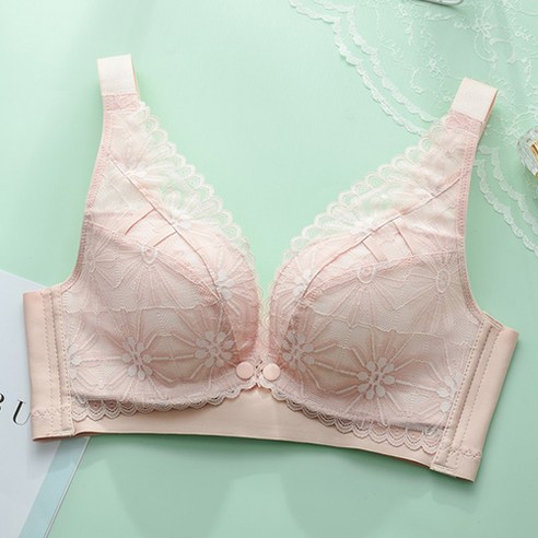 웨이브 물결 플라워 레이스 임산부 수유 브래지어