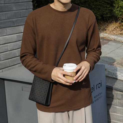 맨타임 남성용 SPK 소프트 데일리 라운드 후리스 긴팔티