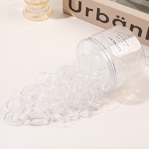 끊어질 걱정 없이 넉넉하게! 투명 고무 머리끈 300개 솔직 사용 후기 투명고무줄