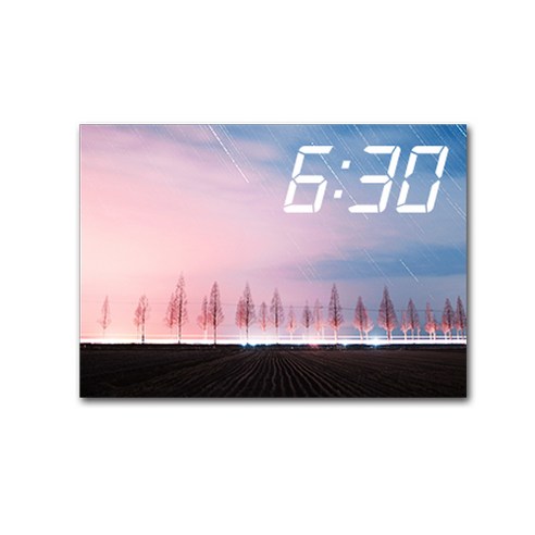 홈마인 LED 시계 / 캔버스 밤하늘 우주 프린팅 액자, 12