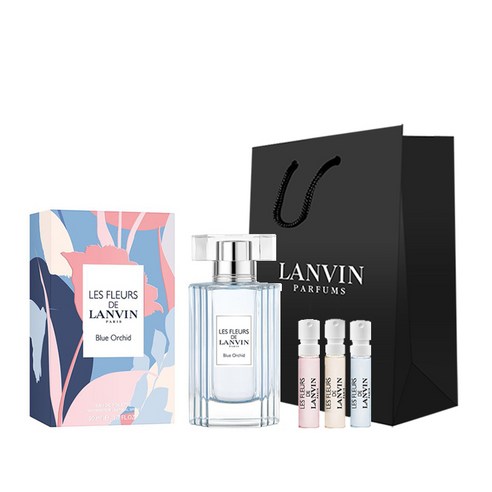 랑방 레 플레르 드 랑방 블루 오키드 EDT 50ml + 레 플레르 스틱 3종 + 쇼핑백, 1세트