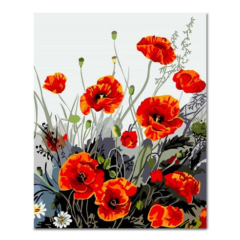 아디코 DIY 페인팅 정물화 명화그리기 40 x 50 cm, 1개, 오렌지플라워(PG20)