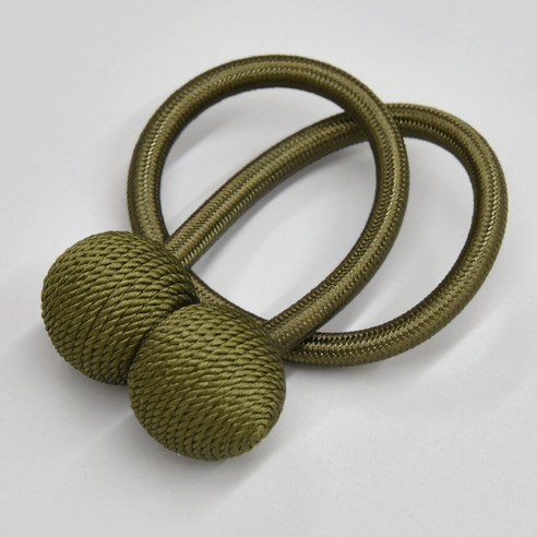 아라크네 커튼 자석 타이백 44 x 3 cm, 올리브, 1개
