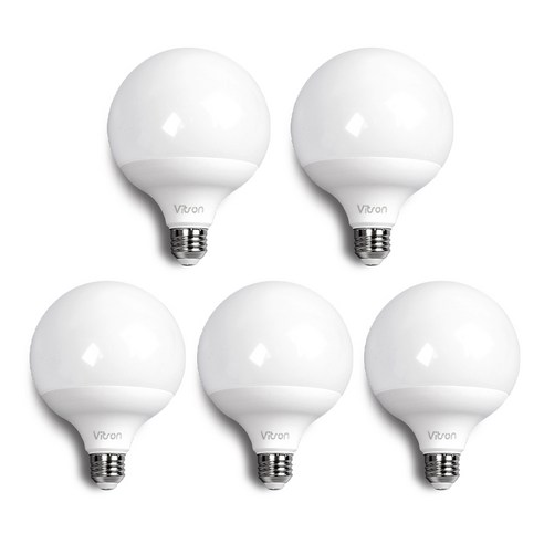 비츠온 LED 볼전구 숏타입 12W, 주광색, 5개