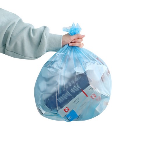 네이쳐리빙 재활용 쓰레기 분리수거 배접 비닐봉투 청색, 100개, 20L