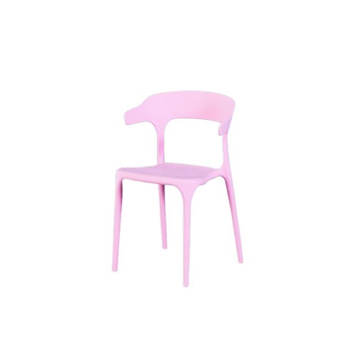 등받이 파스텔 의자, 핑크