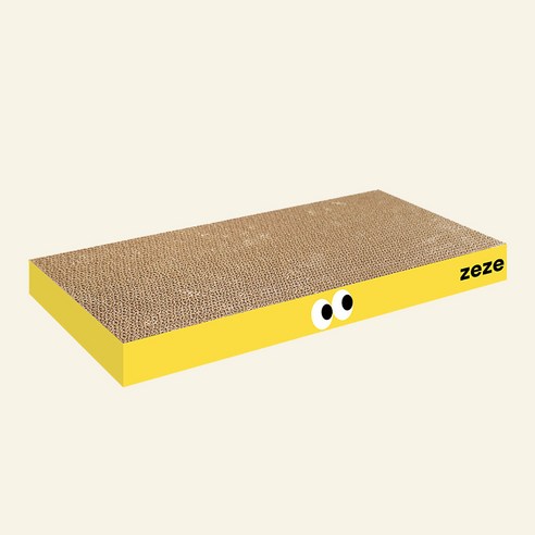 zeze 비비드 평판형 고양이 스크래쳐, 옐로우, 1개