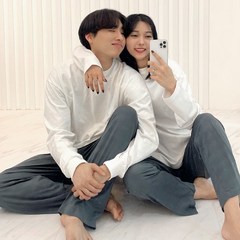 볼리쉬 커플용 피치기모 커플 파자마 잠옷 바지