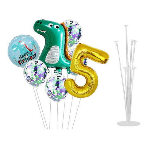 마켓감성 공룡 테마 숫자 풍선세트, 타입6, 1세트