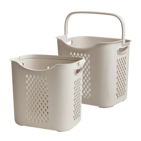   Nature Living Convenient Laundry Basket, Beige