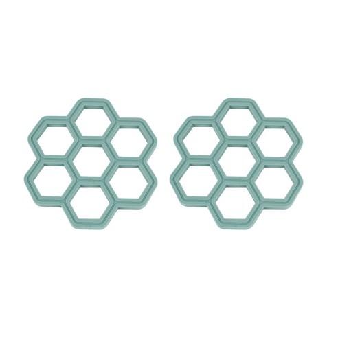 벌짚 실리콘 냄비받침, 그린, 2개