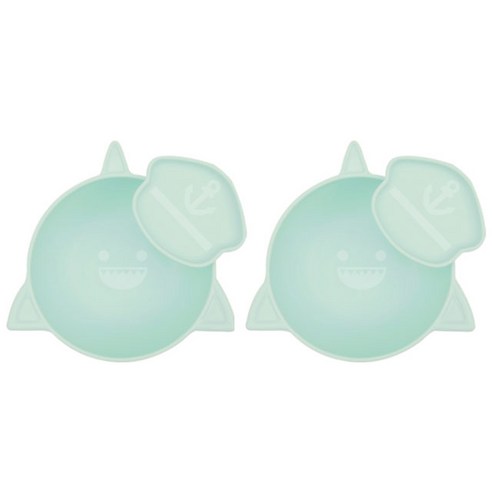 채널앤 쥬 상어 시리얼볼 + 종지, 민트, 2세트