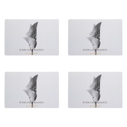 더플로우 포토 방수 테이블매트 4p, 잎사귀, 45 x 30 cm
