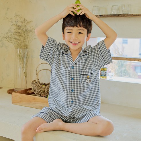 귀여운 스누피와 함께 즐거운 밤을! 찌니야 남아용 앤디 스누피 반팔 잠옷