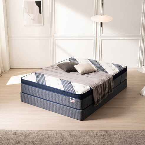 잉글랜더 맨해튼 소프트 필로우탑 매트리스 방문설치, 화이트 + 네이비, 300mm