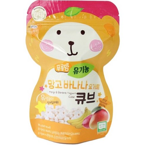 오가닉스토리 푸름맘 유기농 요거트 큐브 16g, 1개, 망고바나나