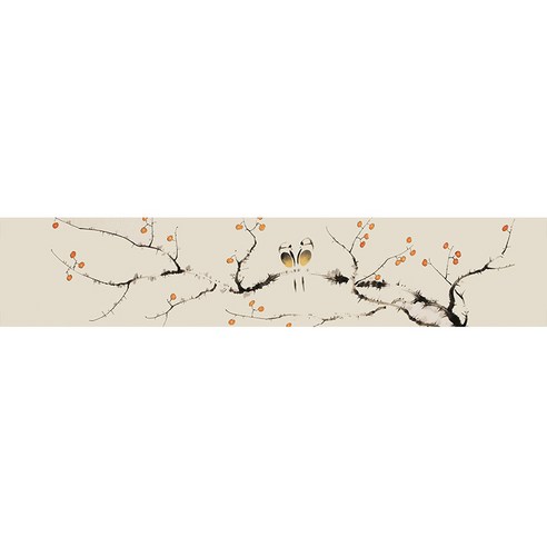 BNP 전통 민화 린넨 방수 테이블러너, 12 스타일 12, 30 x 100 cm
