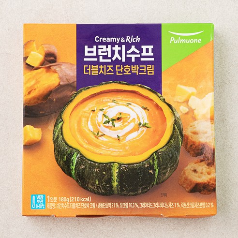 풀무원 브런치수프 더블치즈 단호박 크림 (냉장), 180g, 3개