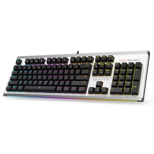 마닉축 RGB 게이밍 기계식 키보드 갈축, WARP WK-1, 화이트, 일반형