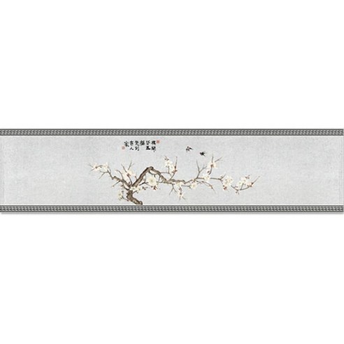 빈테리어 전통 수묵화 테이블 러너, TYPE 04, 32 x 140 cm