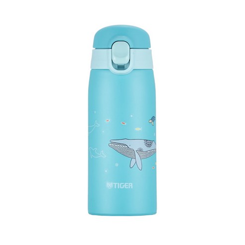 타이거 수퍼클린 원터치 보온 보냉병 MCT-A035, 고래(B), 350ml