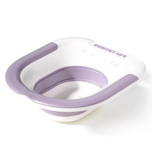 JUSTPICK 가정용 다용도 접이식 좌욕기, 퍼플, 1개