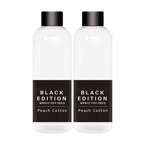 바이향 블랙에디션 디퓨저 리필 오일 2p, 200ml, 피치코튼