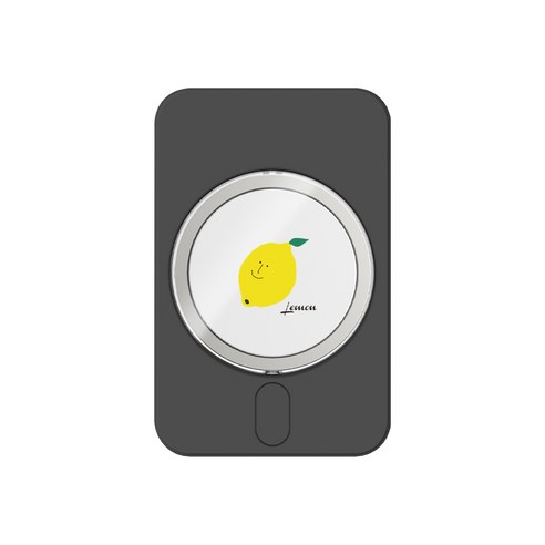 웨이브스튜디오 맥세이프 충전기 소울 투명 거치대 충전독 휴대폰 케이스, 모던아트 레몬, 1개