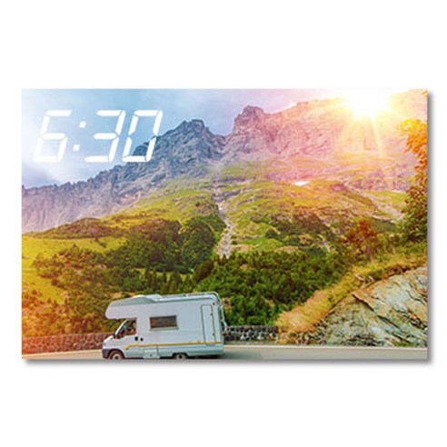 홈마인 LED 캔버스 프린팅 액자 시계 캠핑, 600-HM-CAMPING-19