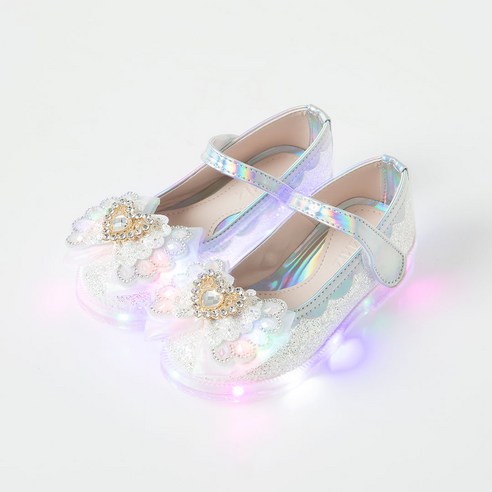 오즈키즈 여아용 하트윙슈가 LED 구두