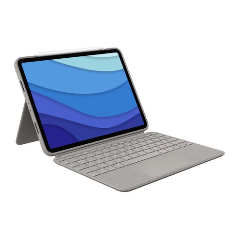 로지텍 iPad pro 11 1 / 2 / 3세대 Combo Touch 백라이트 키보드 태블릿 케이스, 샌드