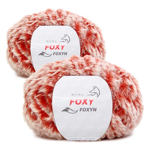쎄비 폭시폭신 뜨개실 100g x 2p, 다홍, 60m