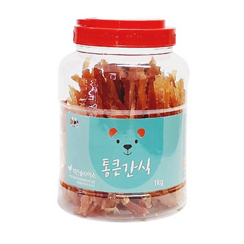 통큰간식 치킨슬라이스 1kg, 1개, 닭고기 강아지간식 Best Top5