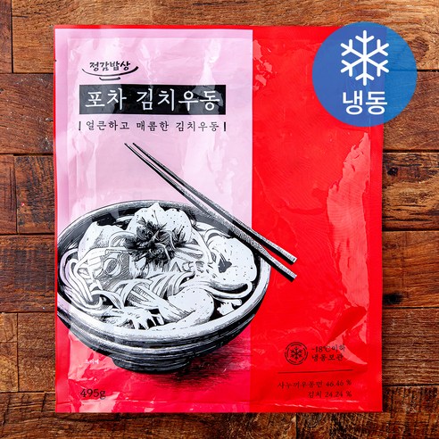정감밥상 포차 김치우동 (냉동), 495g, 1개