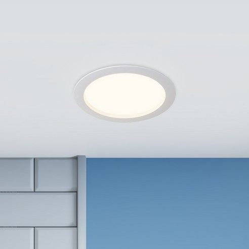 원하 DS 라캉 욕실겸용 플리커프리 방습 LED 다운라이트 12.7cm 12W, 화이트(무광) + 주백색, 1개