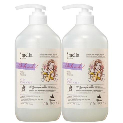 제이멜라 인 프랑스 디즈니 바디워시 다크 오키드, 1000ml, 2개